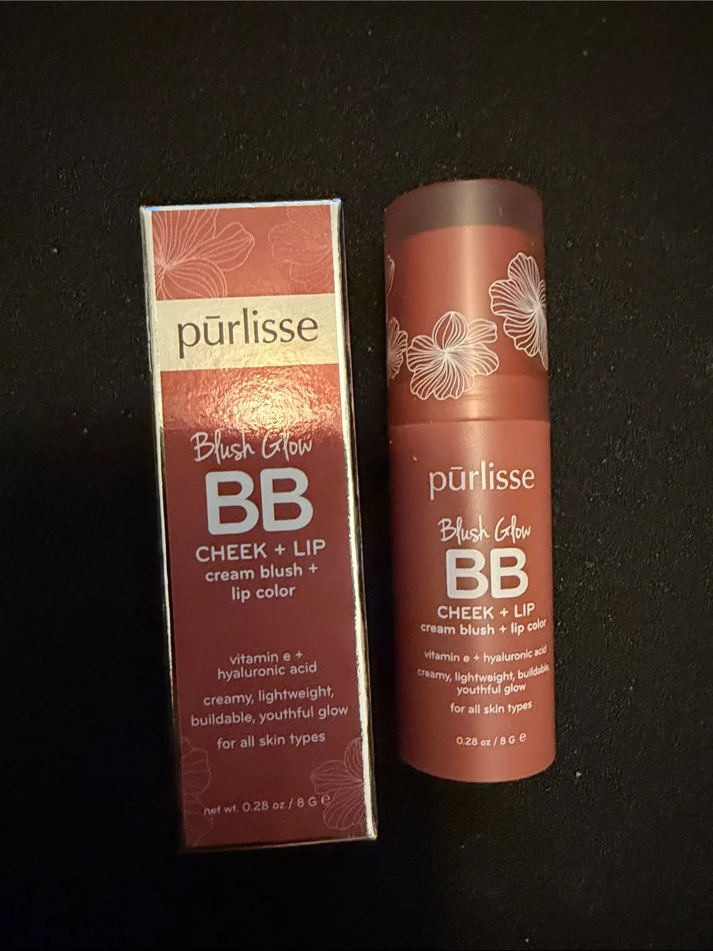 purlisse Blush Glow BB Cheek + Lip Cream Blush (Nude Sugar) NEW